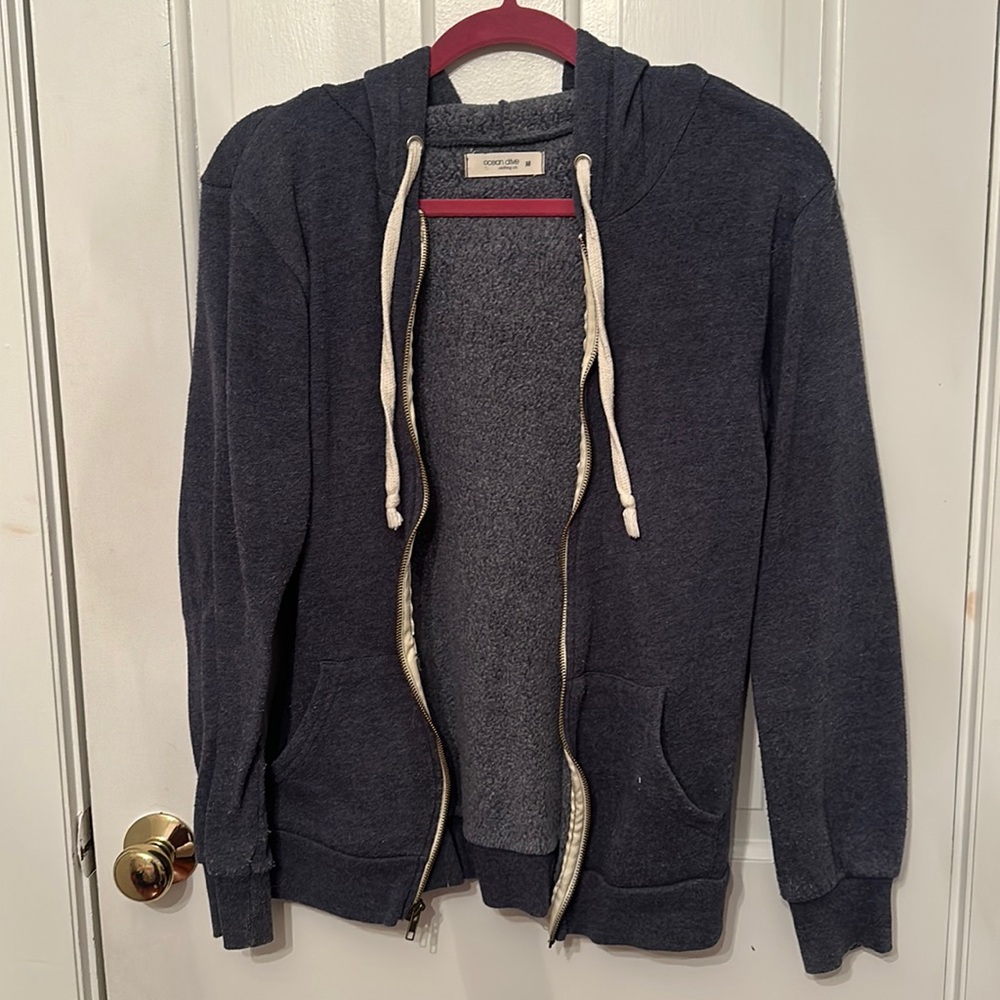 Zip up long sleeve hoodie